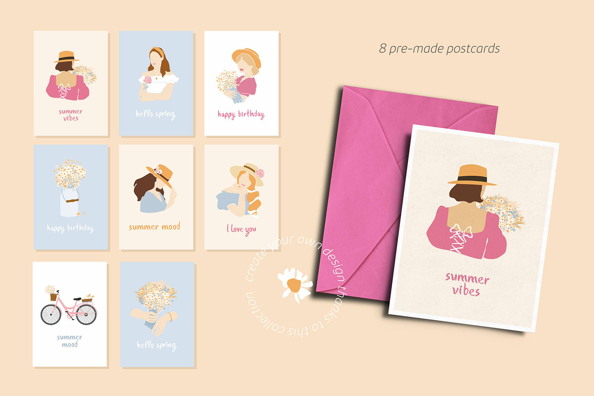Summer women cliparts & posters, an Object Graphic by yttadesign (Photo 12 of 14)