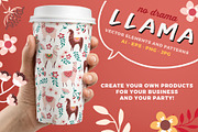 Vector Llama items and patterns, an Object Graphic by Laura Camoe (Thumbnail 6 of 7)