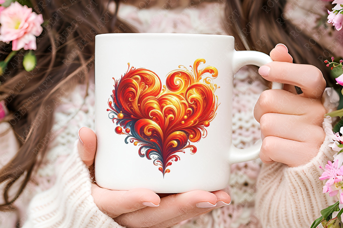 Heart Watercolor Clipart, an Illustration by RobertsArt (Photo 7 of 8)