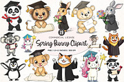 Cute Graduation Clipart, an Illustration by designhome (Thumbnail 1 of 4)
