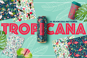 TROPICANA, 30 Seamless Patterns