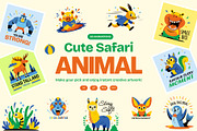 Animated Cute Safari Animal, an Emoji Icon by Vectors Market (Thumbnail 1 of 5)