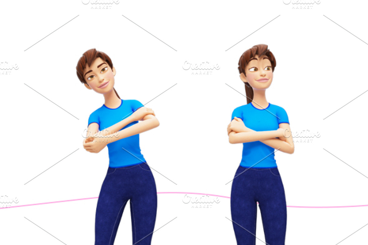 Jenny Cartoon 3D Character Promo Set, a Person Illustration by Oleg Ribar (Photo 11 of 26)