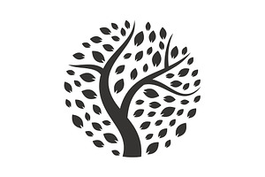 Modern tree logos. Plant symbols, a Branding & Logo Template by Rhealea_Design