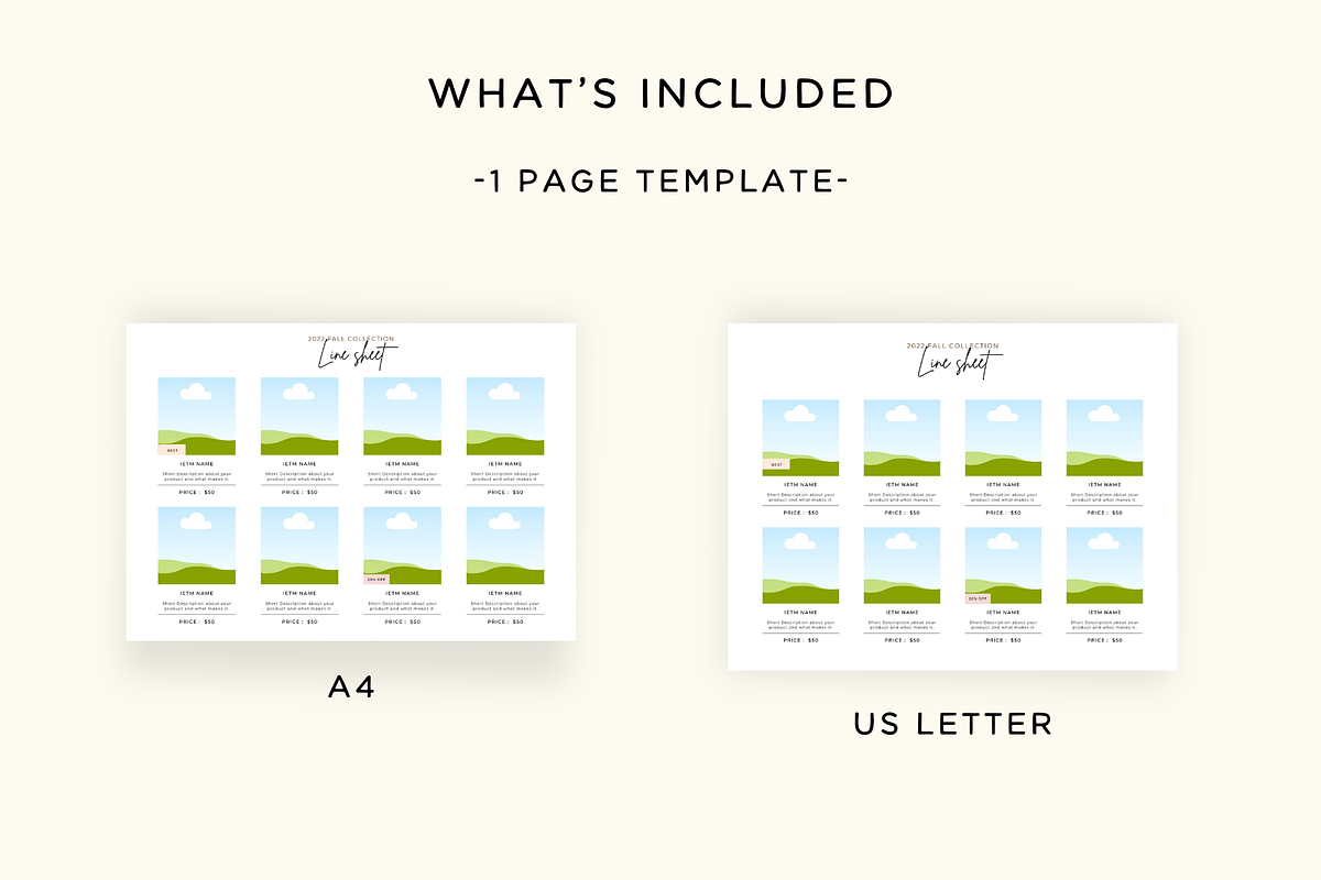 Wholesale Line sheet Canva Template, a Flyer Template by Hellohastore (Photo 2 of 10)