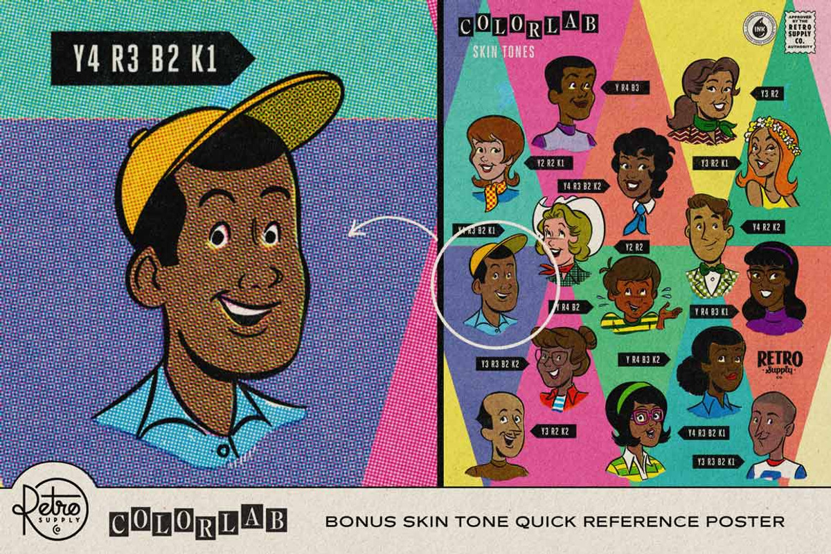 ColorLab Affinity Vintage Comic Kit, a Brush Add-On by RetroSupply Co. (Photo 12 of 12)