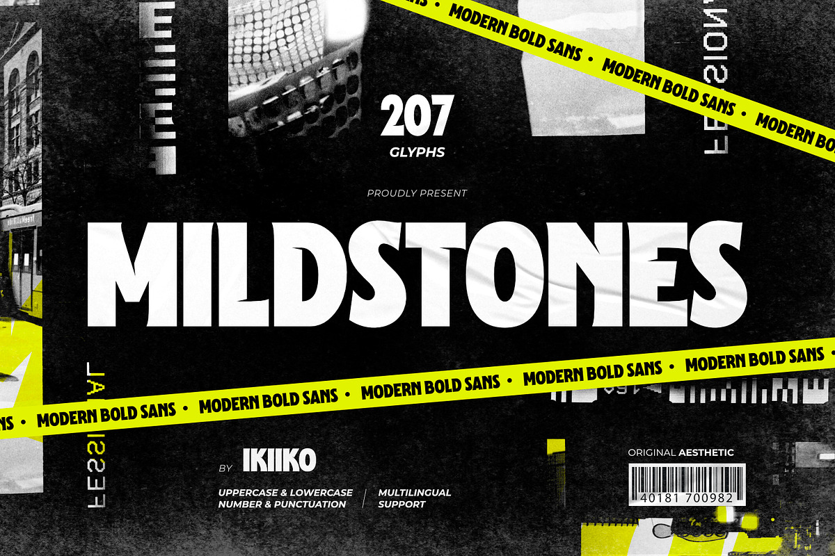 Mildstones - Modern Bold Sans, a Sans Serif Font by ikiiko (Photo 1 of 7)