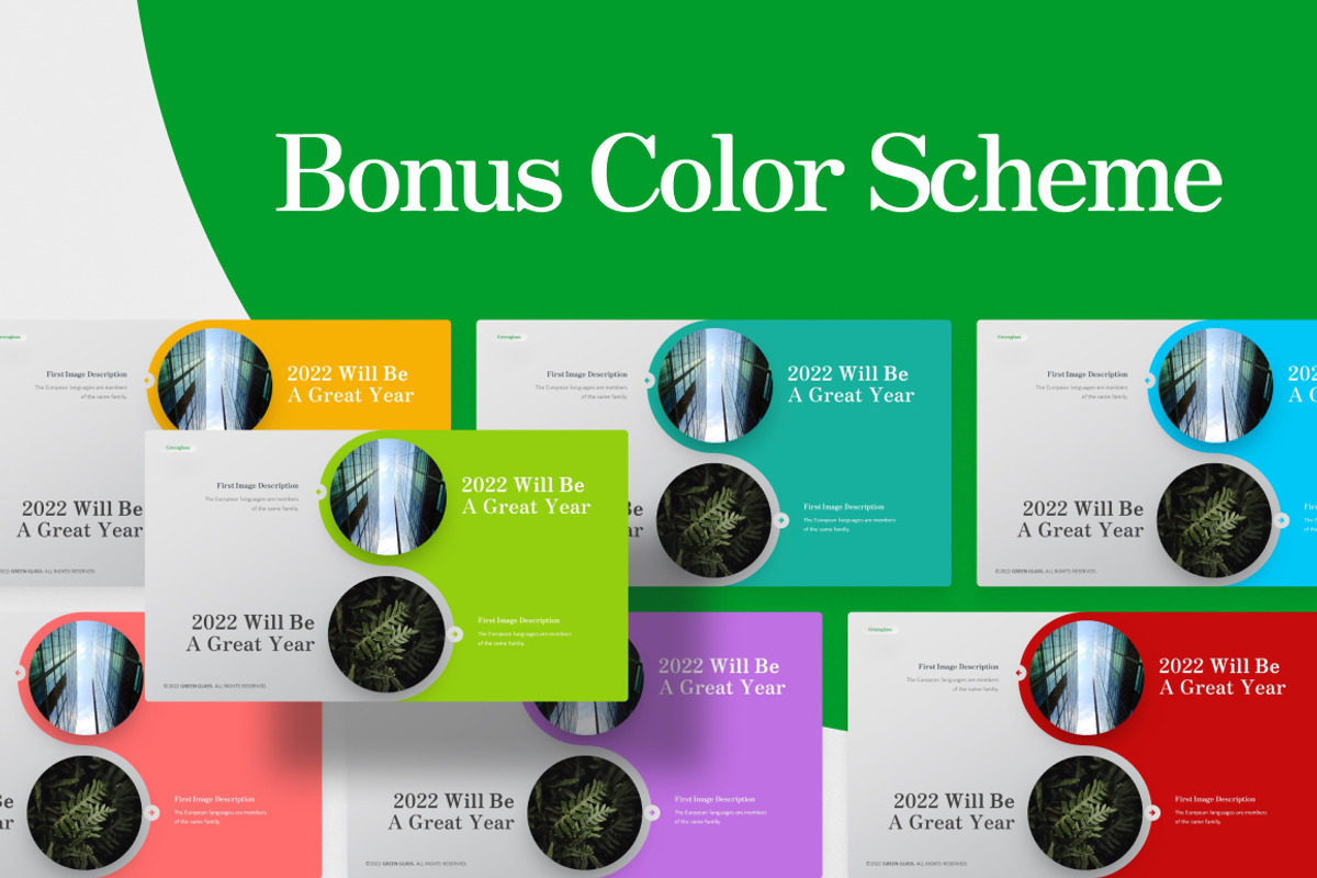 Green Glass PowerPoint Template, a Presentation Template by Brandearth RRGraph (Photo 6 of 7)