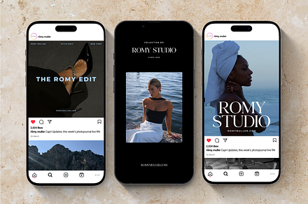 ROMY IV: COMPLETE INSTA COLLECTION, a Social Media Template by Alice Revel Co
