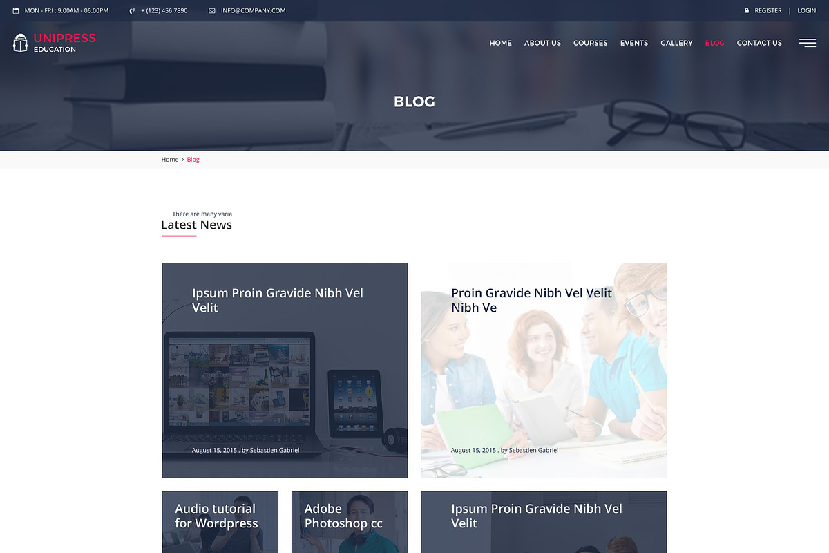Unipress Education PSD Template, a Websites & App Template by mine-tech (Photo 5 of 22)