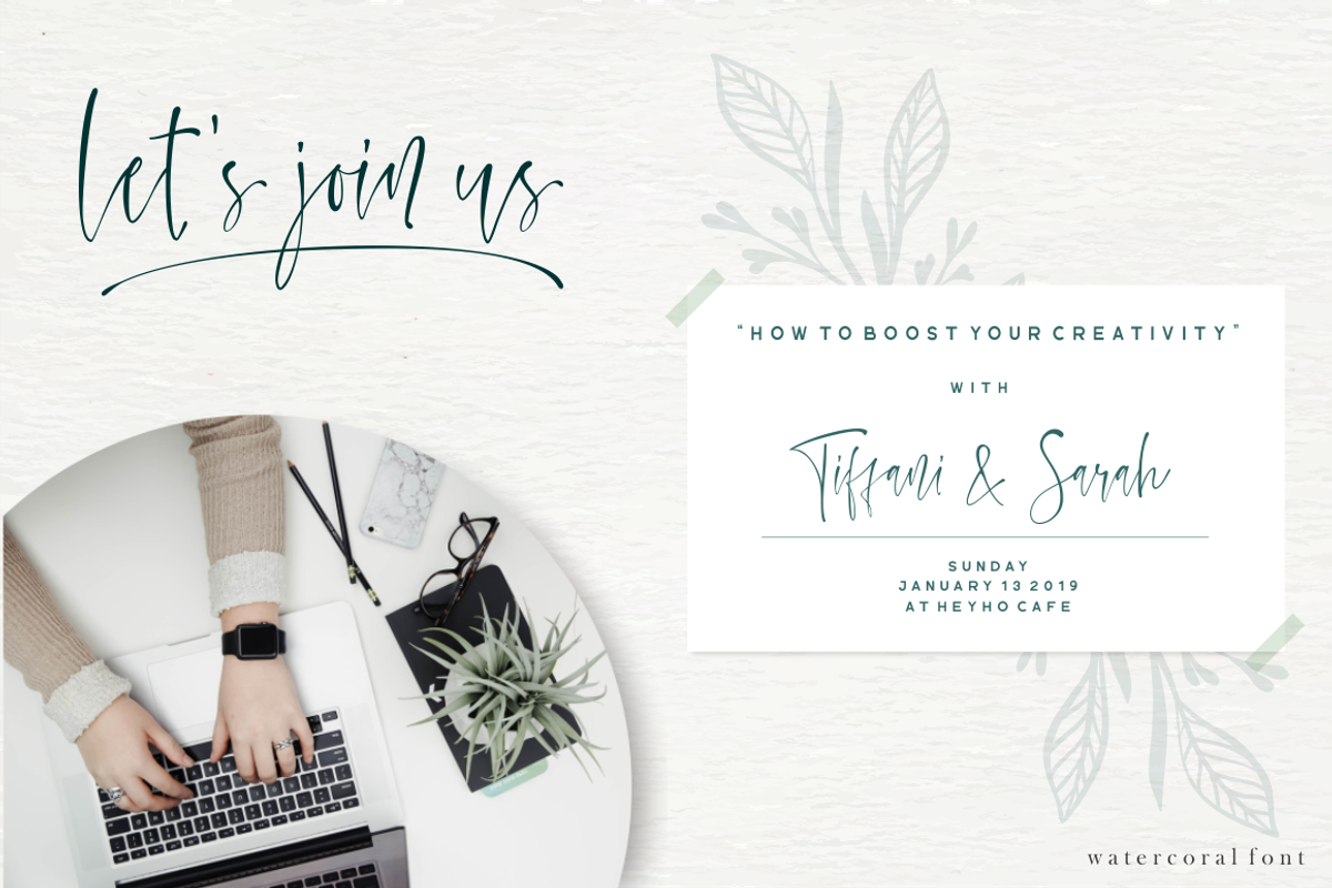 Watercoral // Natural Script Font preview 5