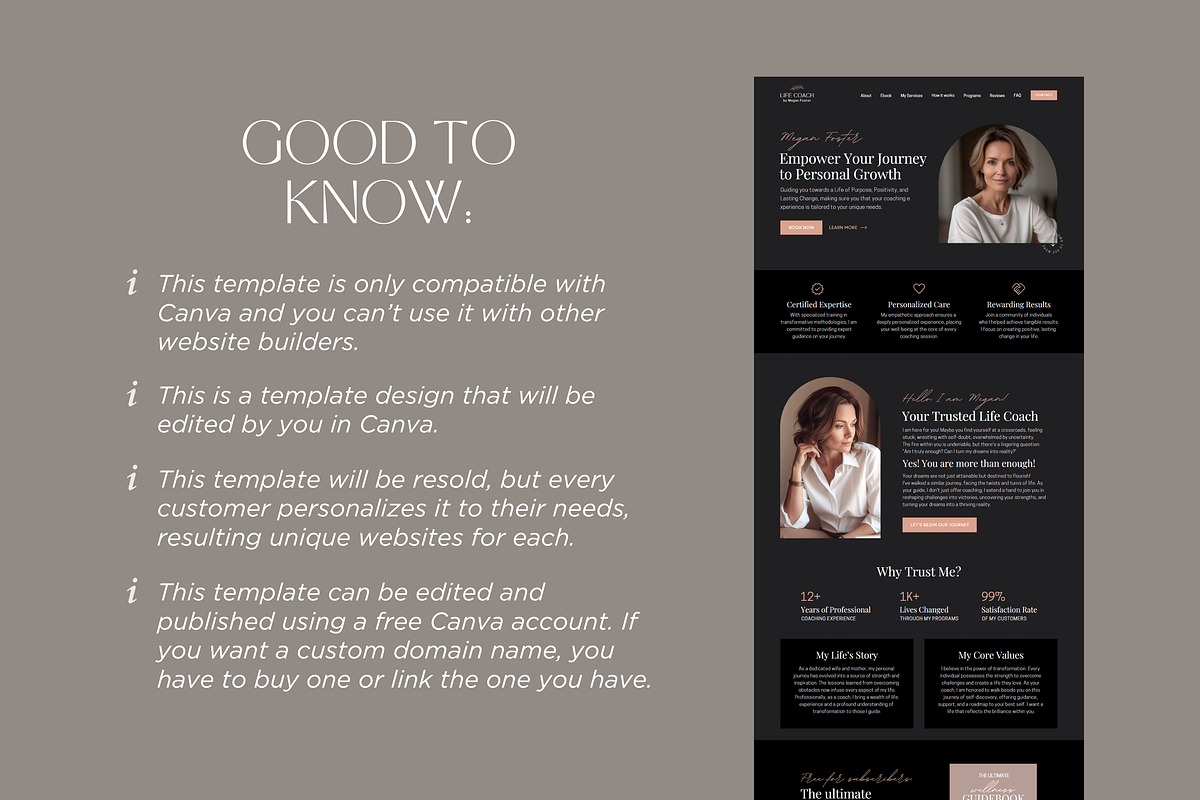 Coaching Website Canva Template, a Landing Page Template by vectorocean (Photo 11 of 11)