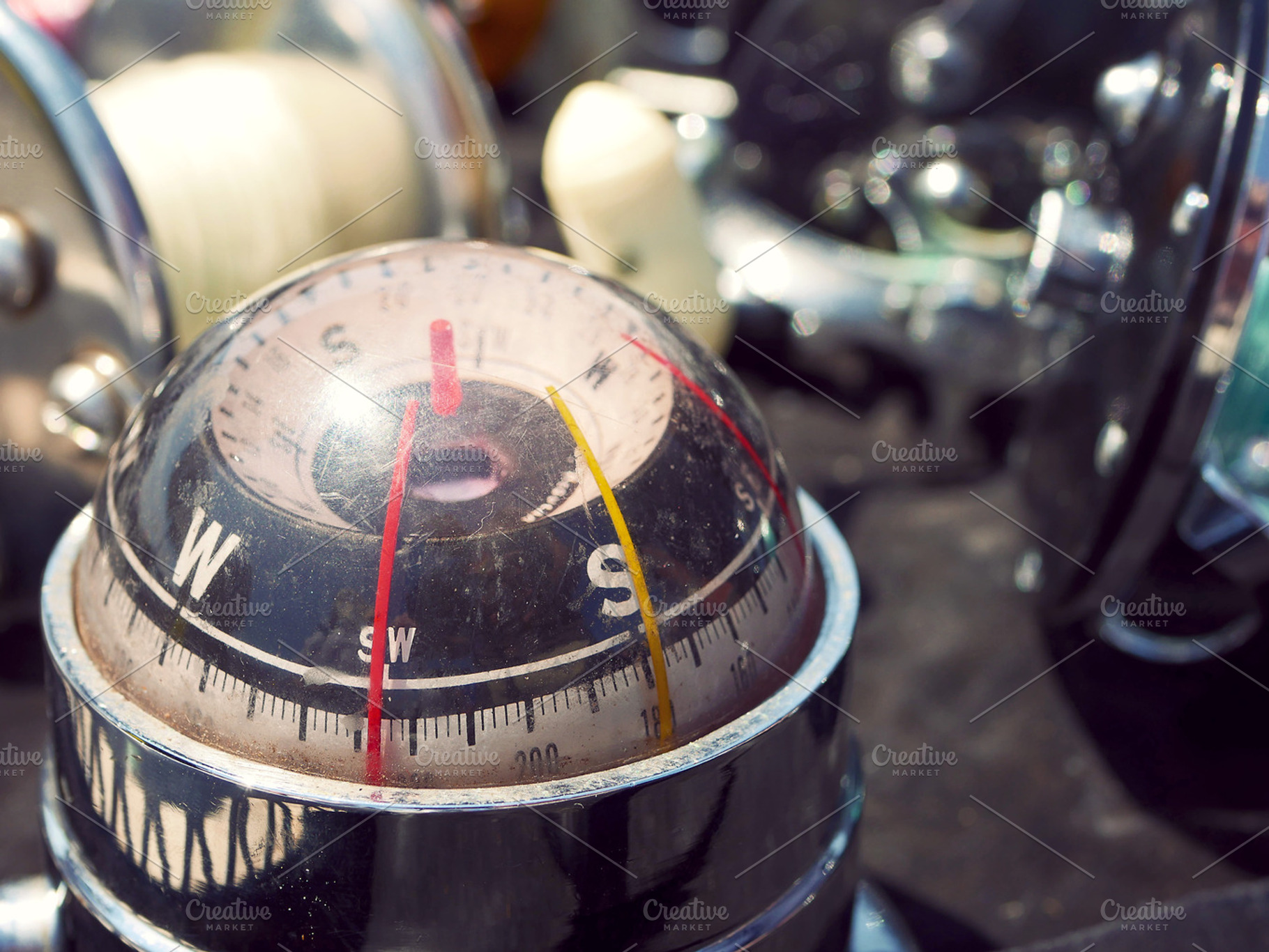 Antique Compass, a Transportation Photo by Hit Pictures