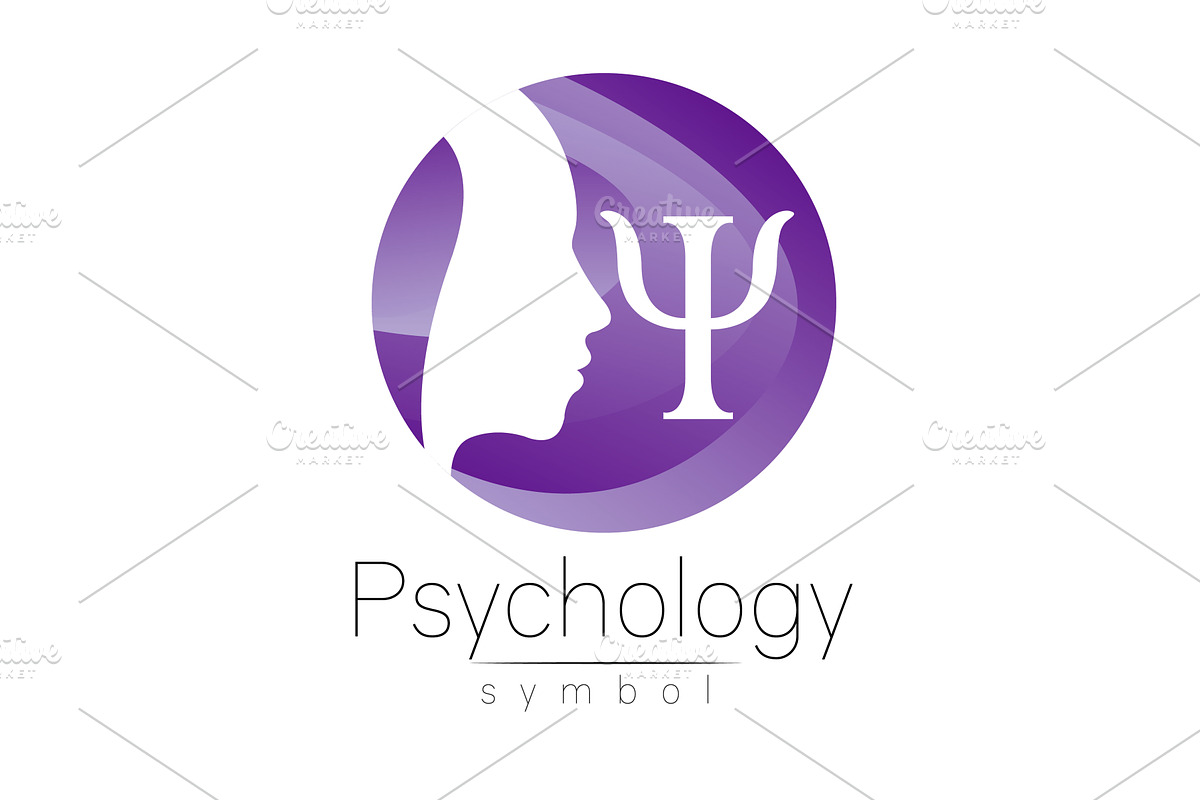 Modern head Logo sign of Psychology, an Education Illustration by Wittmann