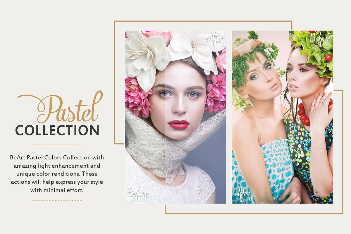 Pastel Colors Photoshop Actions, an Action Add-On by BeArt-Presets (Photo 2 of 16)