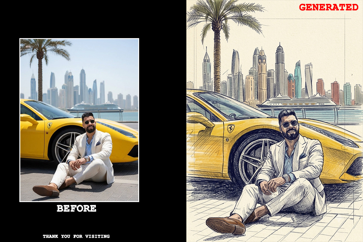 Colored Pencil Sketch AI Prompt, an Action Add-On by 3d_model_tifotizi (Photo 4 of 4)