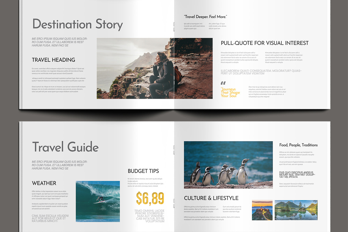 Travel Magazine Layout Print Ready, a Brochure Template by MightyDesign (Photo 5 of 9)