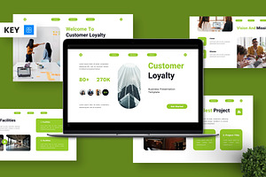 Customer Loyalty - Business Key, a Presentation Template by Deepslide Studio