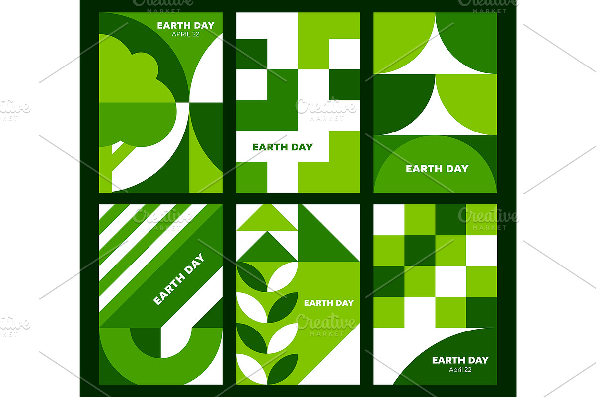Earth day posters green Bauhaus, an Illustration by Buch&Bee (Photo 2 of 3)