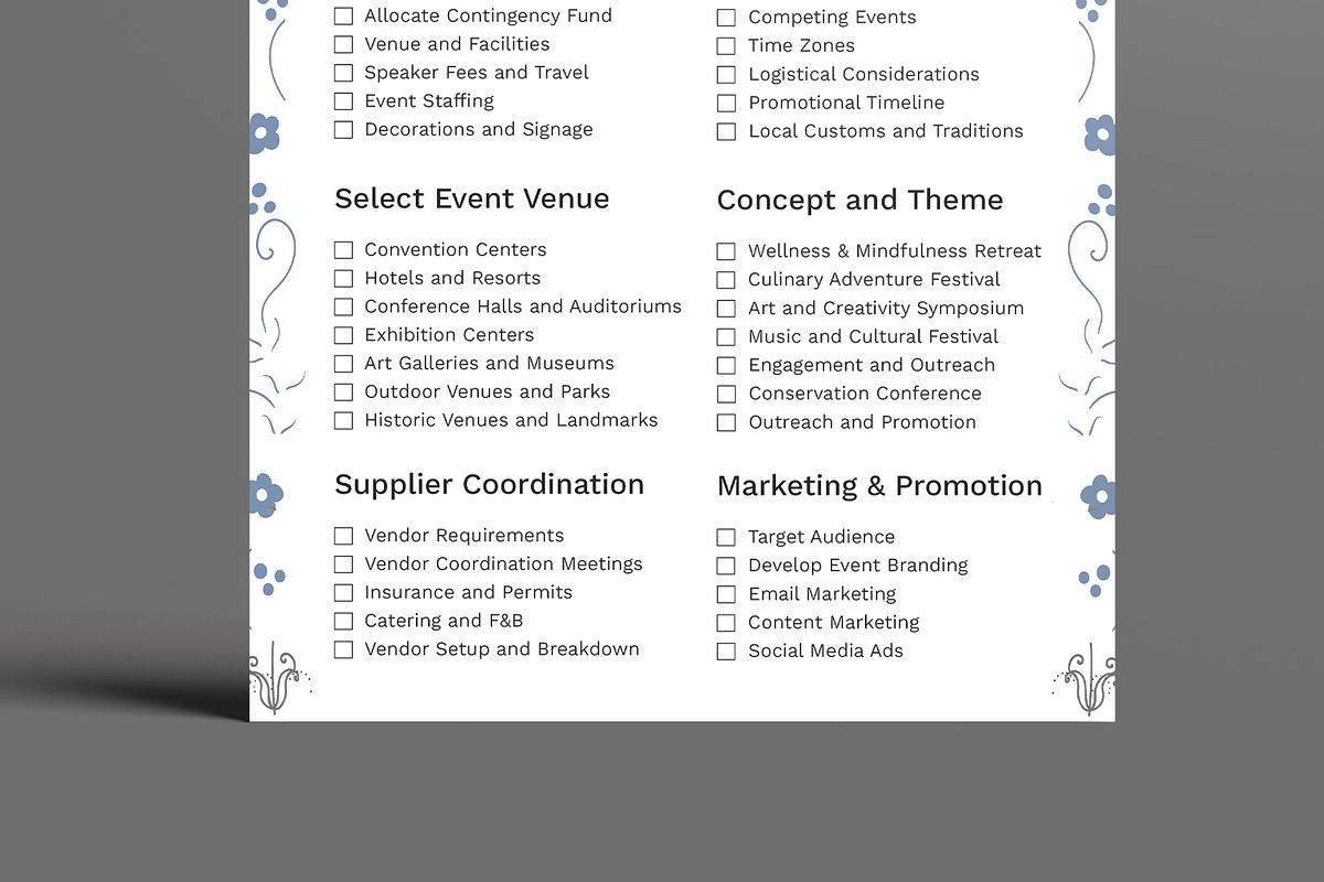 Event Planning Checklist Template, a Stationery Template by MightyDesign (Photo 3 of 8)