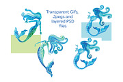 Mermaids Illustrations & Patterns, a Graphic by KT Art & Design (Thumbnail 2 of 8)