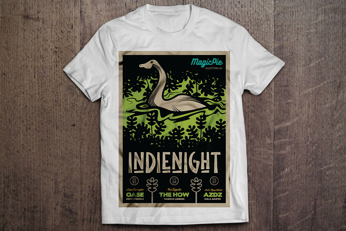 Lake Monster Illustrated Flyer, a Flyer Template by ashenterprise (Photo 3 of 3)
