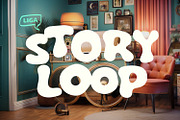 Weathy Groovy Playful Retro Bubble, a Handwritten Font by Maulana Creative (Thumbnail 2 of 7)