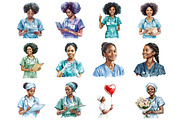 African Nurse Woman Clipart, a Graphic by CitraGraphics (Thumbnail 3 of 4)