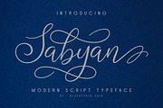 Sabyan // Modern Script Typeface, a Font by Bluestudio (Thumbnail 3 of 11)