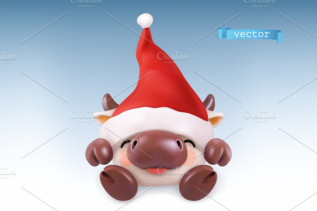 Christmas icons, gnome, Santa, ox, an Animal Illustration by Allevinatis Studio (Photo 2 of 6)