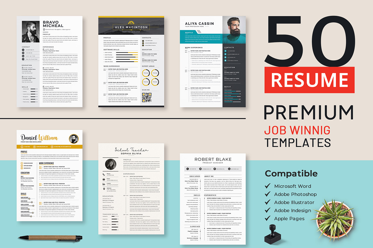 JOB WINNING RESUME - 50 TEMPLATES, a Resume Template by ResumeInventor (Photo 1 of 184)