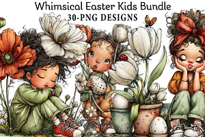 Whimsical Easter Kids Bundle, an Illustration by Daily.Designs