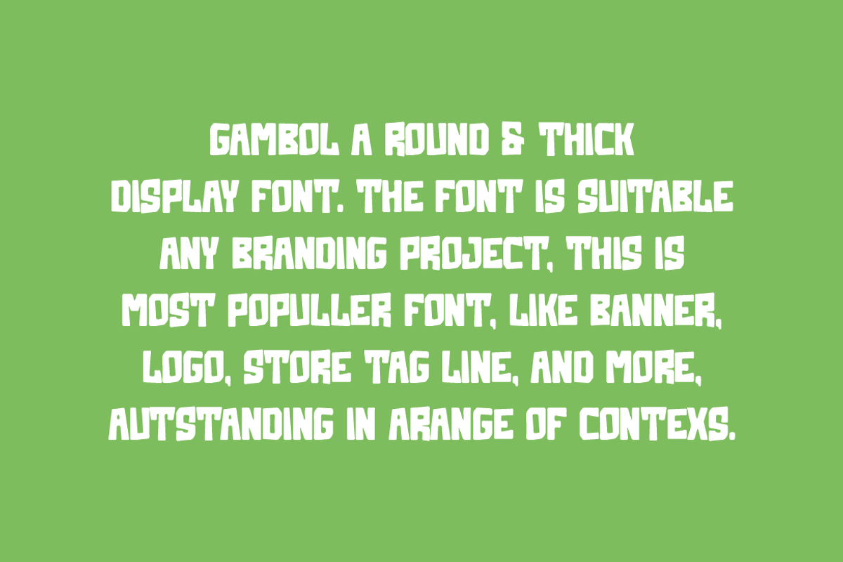 Gambol - Round Font, a Sans Serif Font by Iqsiart Studio (Photo 2 of 6)