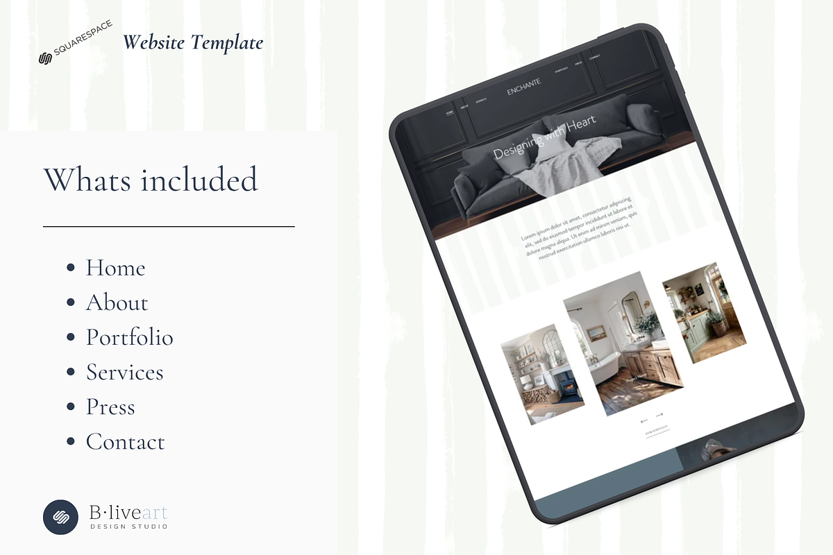 Enchanté Squarespace 7.1 Template, a Squarespace Template by Beliveart Studio (Photo 3 of 4)