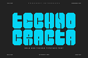 Techno Cracta - Block & Futuristic F, a Sans Serif Font by QR Design Studio (Thumbnail 2 of 6)