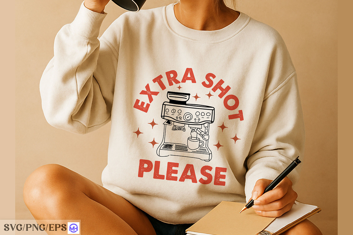 Extra Shot Please Coffee Hand-drawn, a Graphic by mh_arif (Photo 3 of 4)