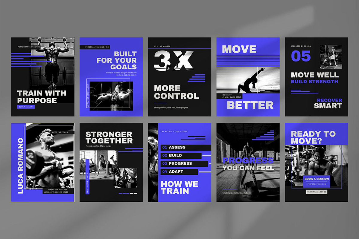 Fitness Perfomance Social Media, a Social Media Template by Pitchlook.Studio (Photo 2 of 3)