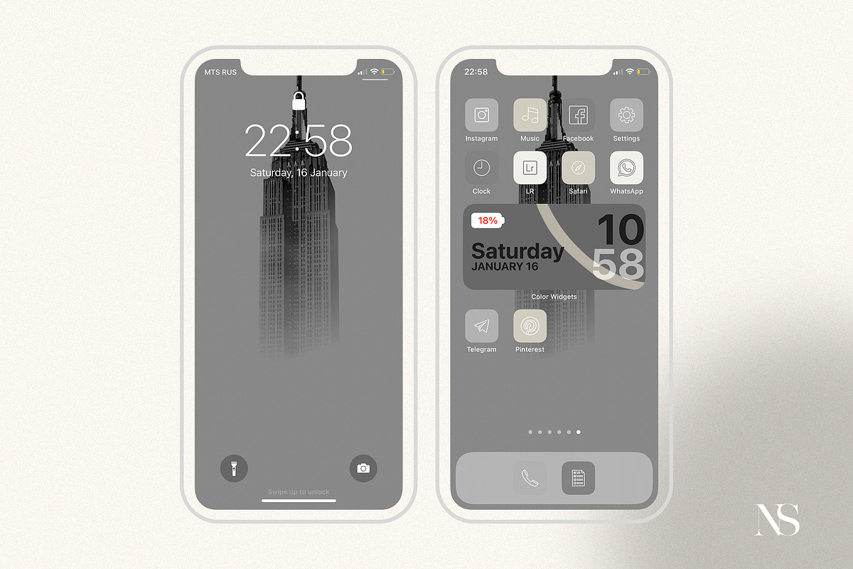 ios14 BASIC Home Screen 1 100+ Icons, an Icon by Olg Store (Photo 3 of 7)