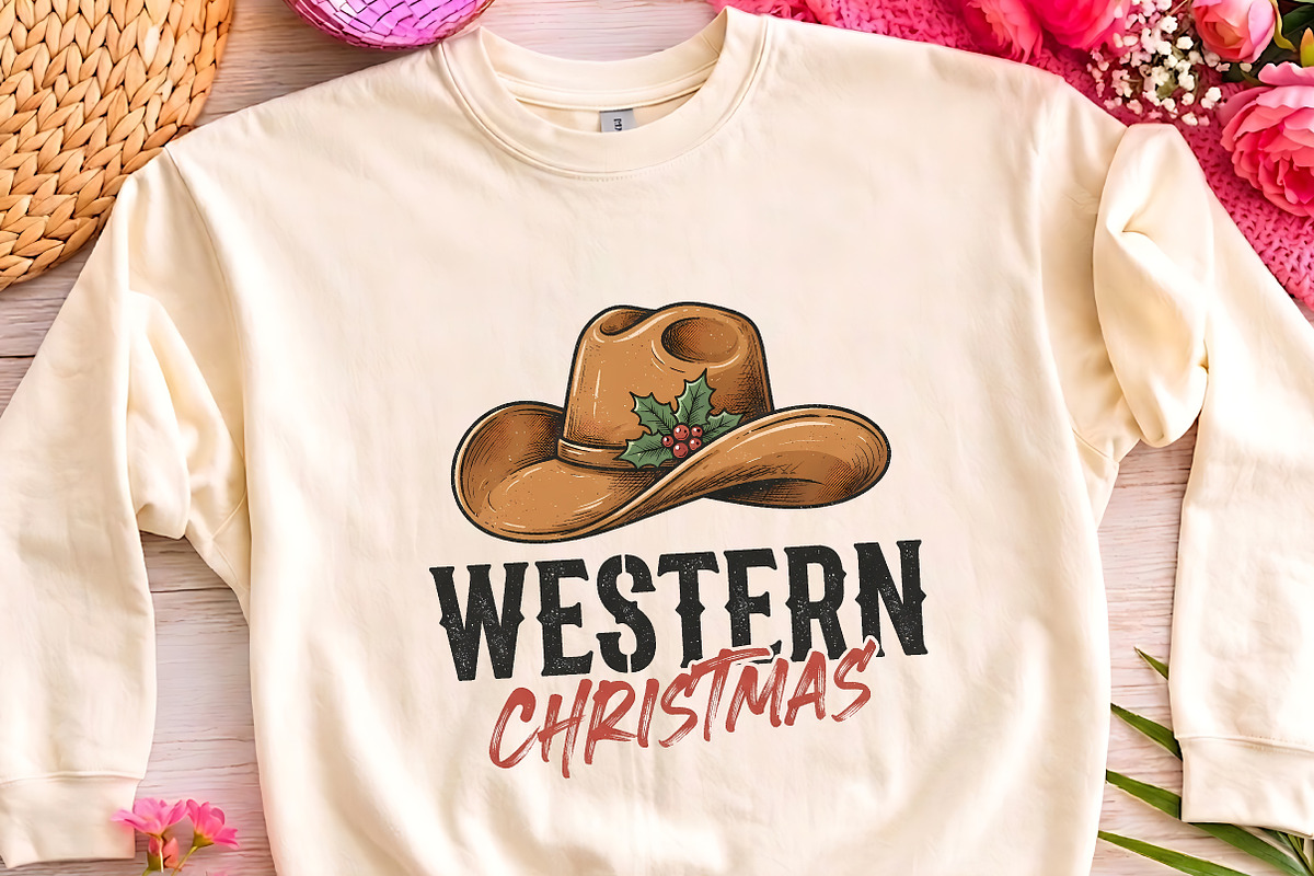 Western Christmas Cowboy Hat PNG, a Seasonal Illustration by CrexoraLab (Photo 3 of 4)
