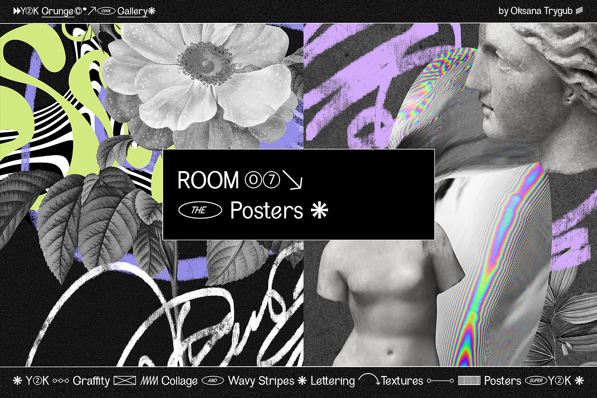 Y2K Collage & Graffiti Elements Pack, an Object Graphic by Oksana Trygub (Photo 27 of 30)