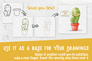 Procreate Plants & Pots Stamp Set, a Brush Add-On by PrettyLittlePigs (Thumbnail 4 of 10)