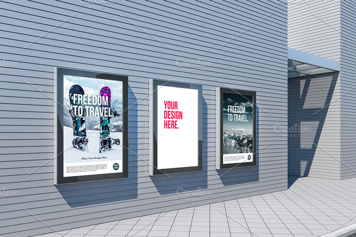 Vertical Lightbox Billboard Mockup, a Print Template by GreatFruit (Photo 2 of 5)