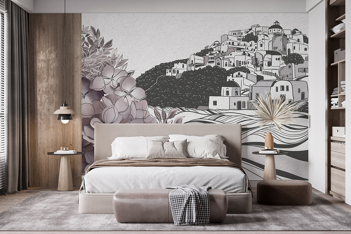 Hand Drawn Mediterranean Wallpaper, a Wallpaper Graphic by Nature.Of.Kate (Photo 5 of 13)
