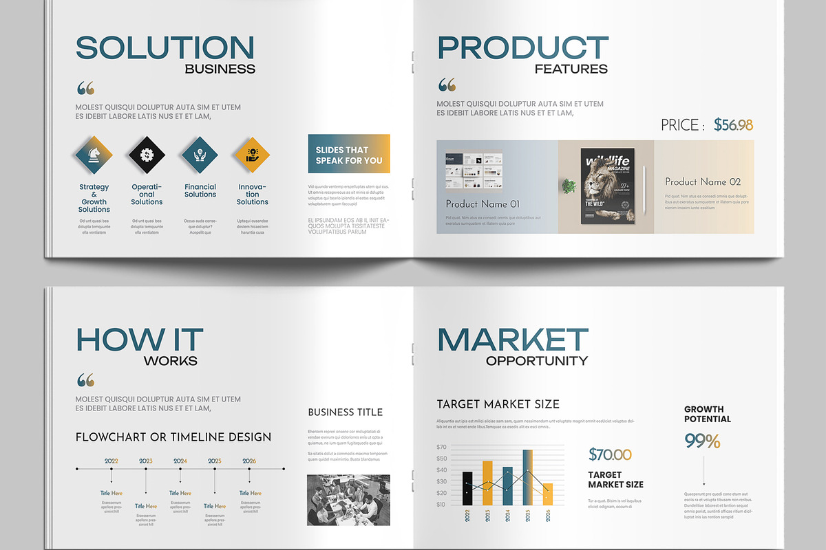 Pitch Deck Brochure Template, a Brochure Template by MightyDesign (Photo 4 of 9)