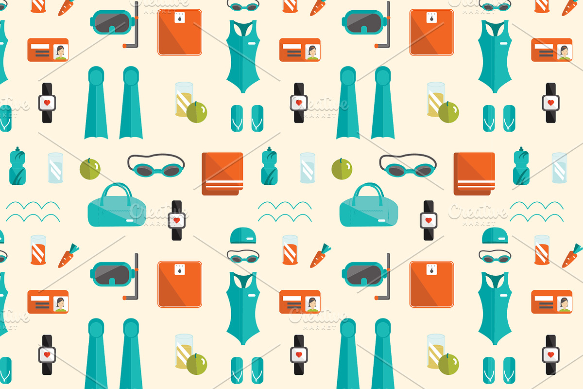 53 fitness elements + 2 patterns., an Illustration by Little A (Aigul) (Photo 4 of 5)