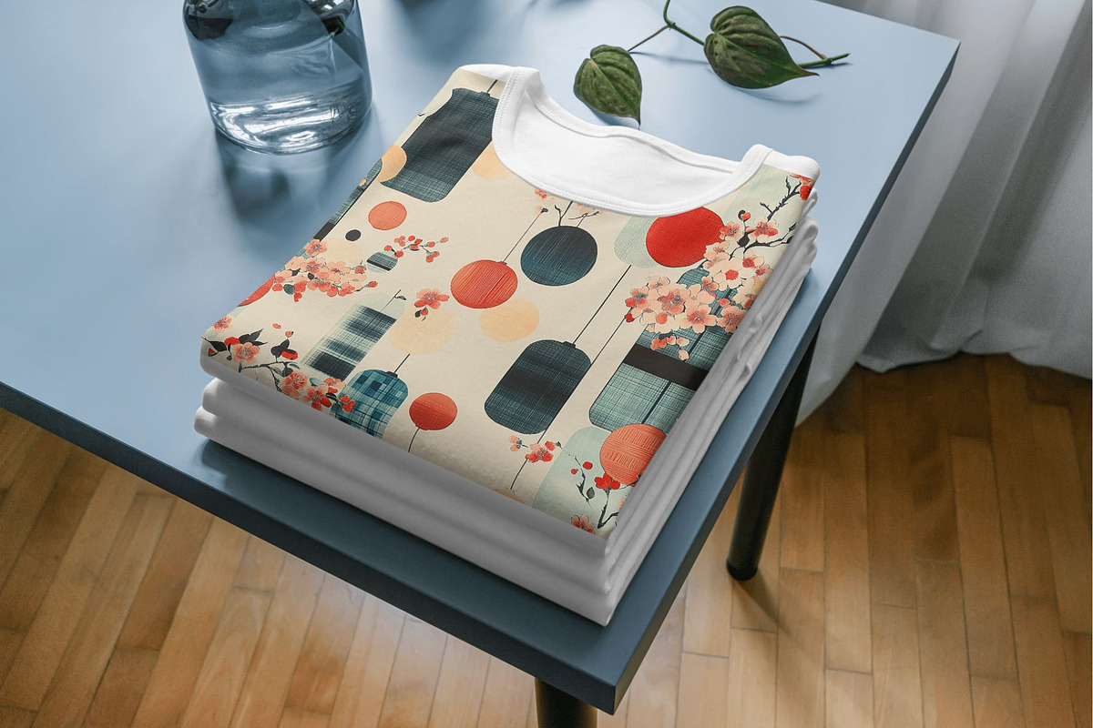 12 Midcentury Tokyo Seamless Pattern, a Pattern Graphic by Inknfolly (Photo 4 of 7)