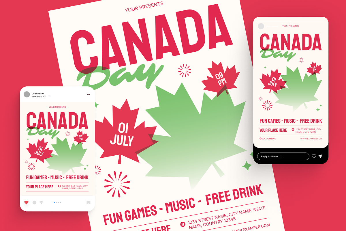 Canada Day Flyer Set, a Flyer Template by Annora Studio (Photo 2 of 6)