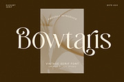 Bowtaris || ligature display serif, a Serif Font by ToniStudio (Thumbnail 1 of 9)