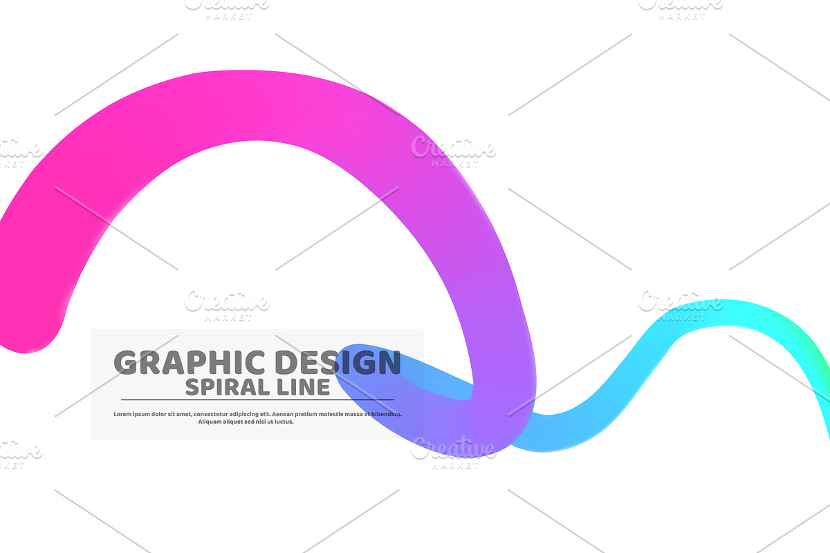 Gradient rainbow ribbon wave flowing, an Illustration by art PVP - market