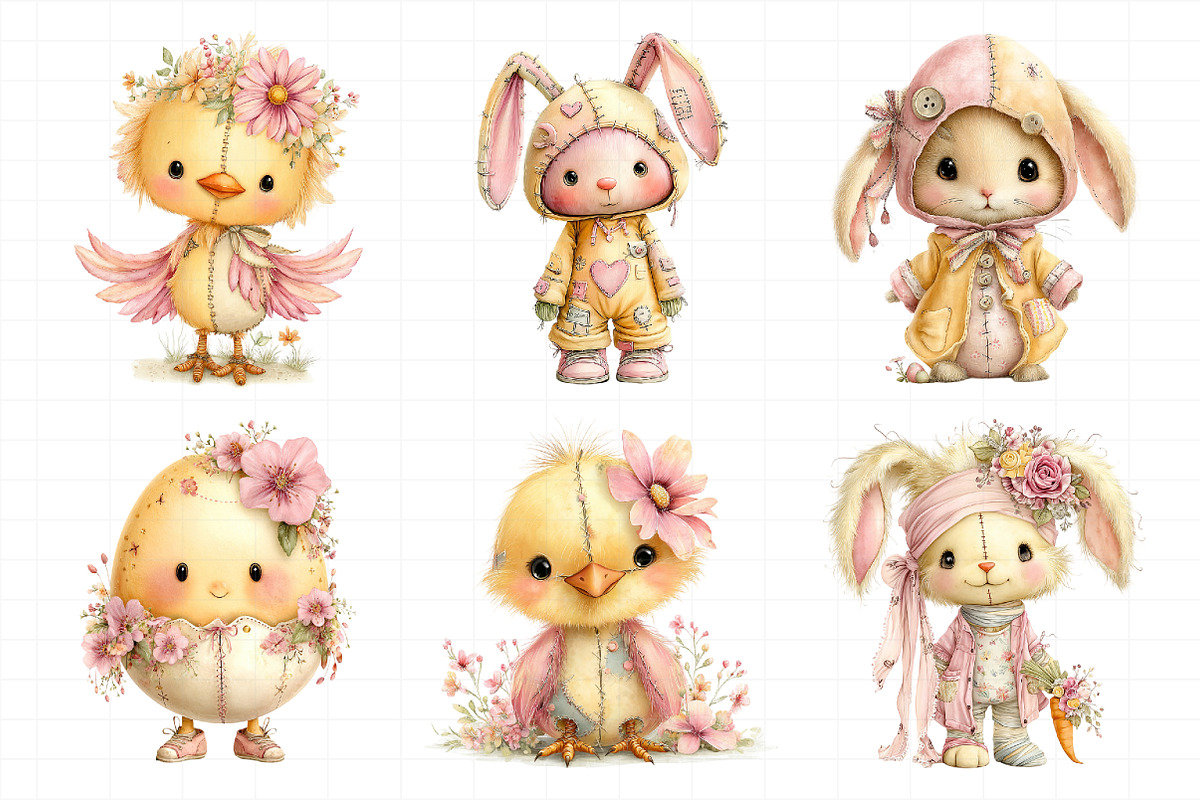Whimsical Easter Voodoo Doll Clipart, an Illustration by Daily.Designs (Photo 5 of 7)